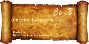 Csirke Brigitta névjegykártya