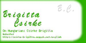 brigitta csirke business card